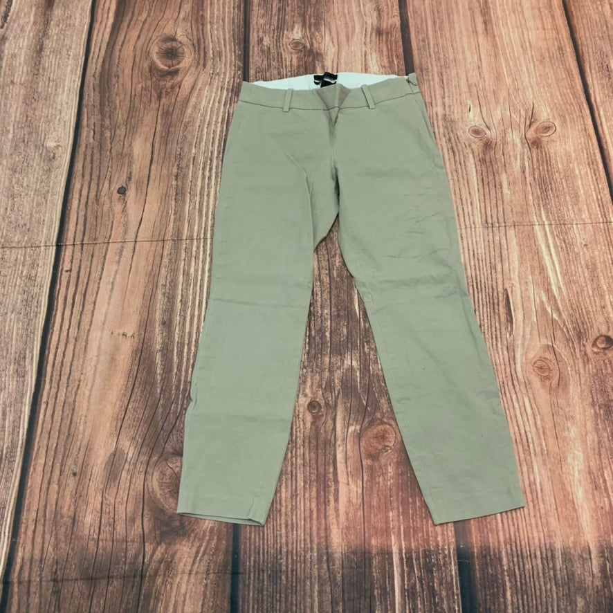 J.Crew Minnie Cropped Chino Pants Womens Size 0 Beige Slim