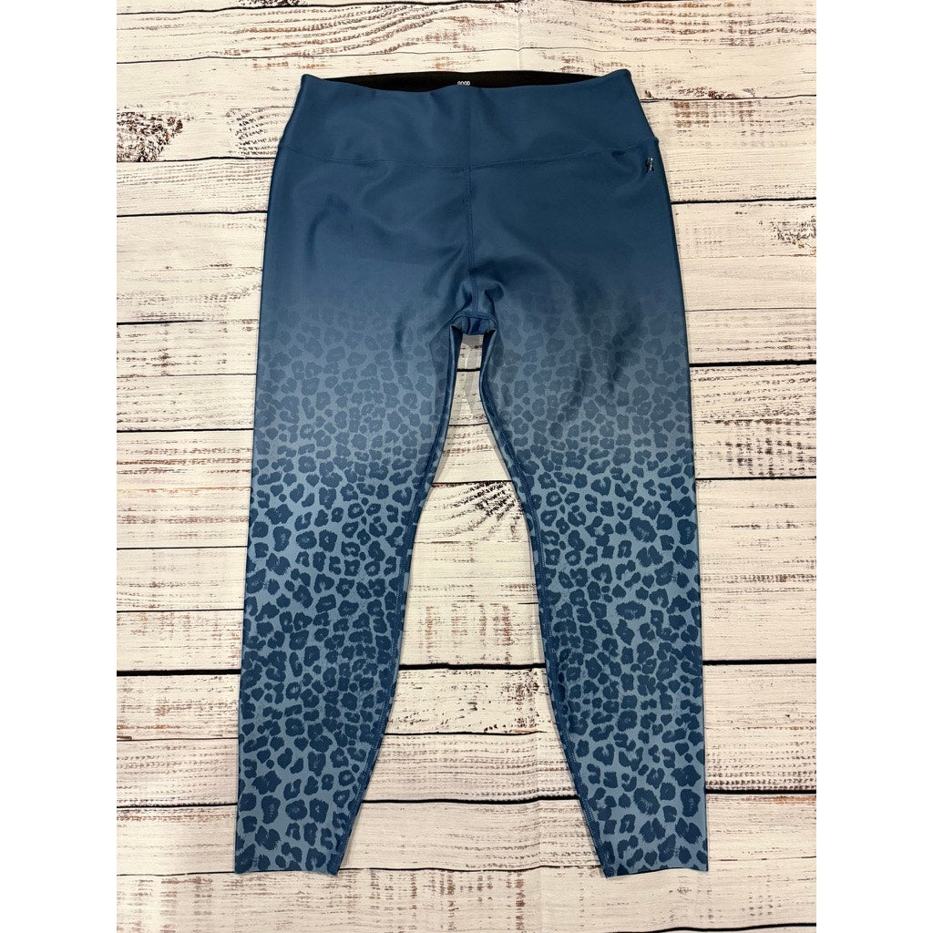 Good American Women's High Waist Ombre Leopard Leggings Size 6X Blue