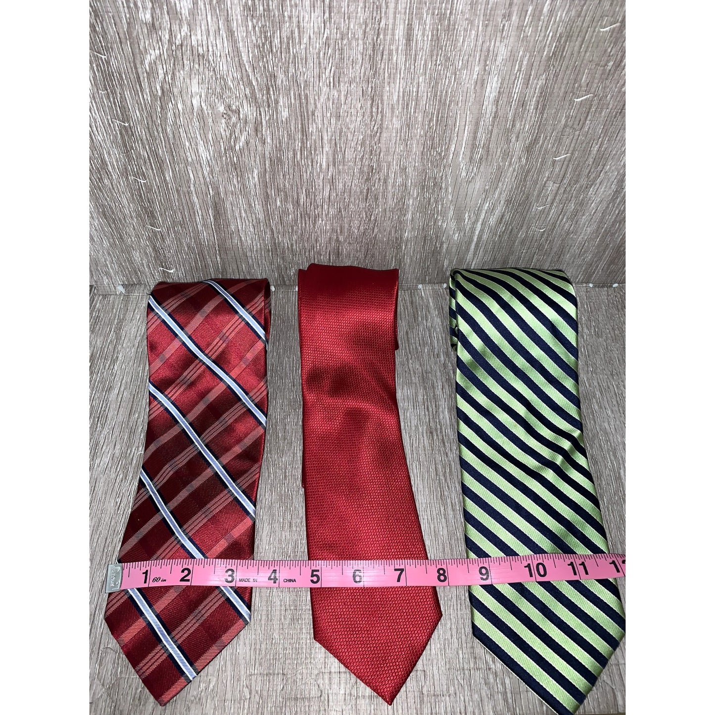 Nautica Men's Silk Ties Set of 3 Multicolor Striped Classic Length