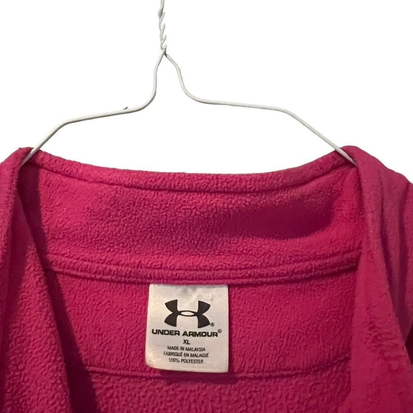 Kids Pink Under Armour Quarter Zip Size XL