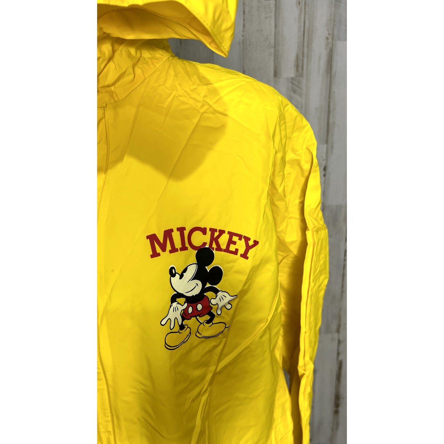 Vintage Disney Mickey Mouse Rain Coat Jacket & Matching Pouch Bag Unisex Adults