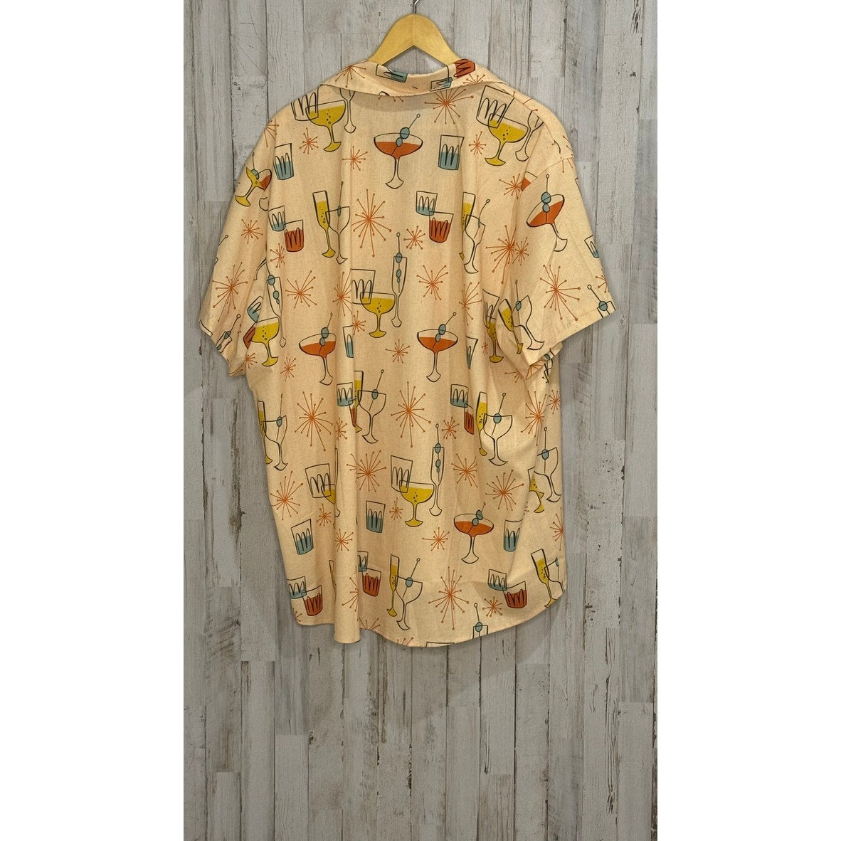 Hawalili Men's 3XL Hawaiian Shirt Mid Century Modern Print Casual