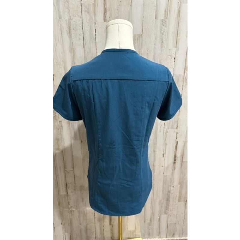 Adar Pro Scrub Top Womens XS Teal Caribbean Blue V-Neck Short Sleeve