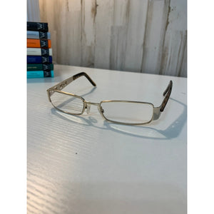 Diesel Eyeglass Frames Mens Silver Semi-Rimless Brown