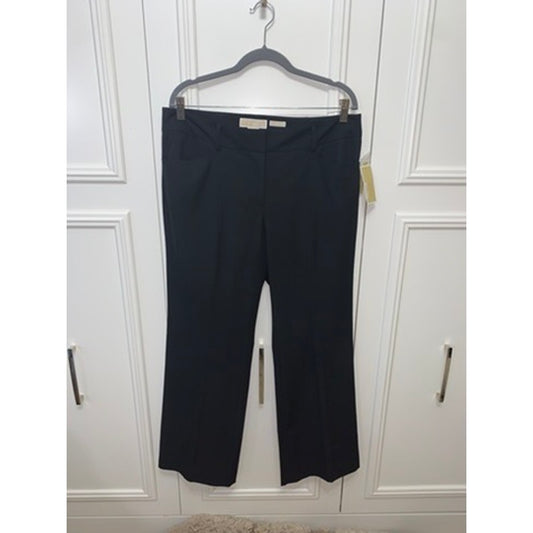 NWT Michael Kors Women's Black Flared Leg Pants Size 14 Casual