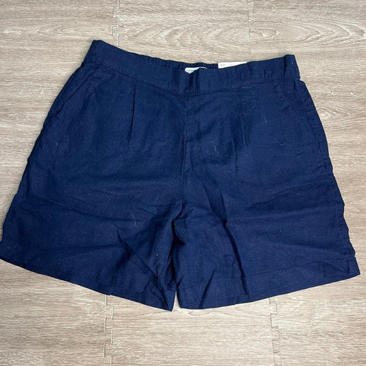 NWT Croft & Barrow Women's Medium Mid-Rise Bermuda Shorts Navy Blue Casual