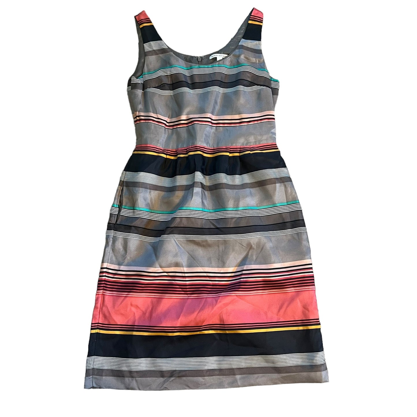 NWT Banana Republic Women's Size 6 Sleeveless Silk Striped Casey Sheath Dress