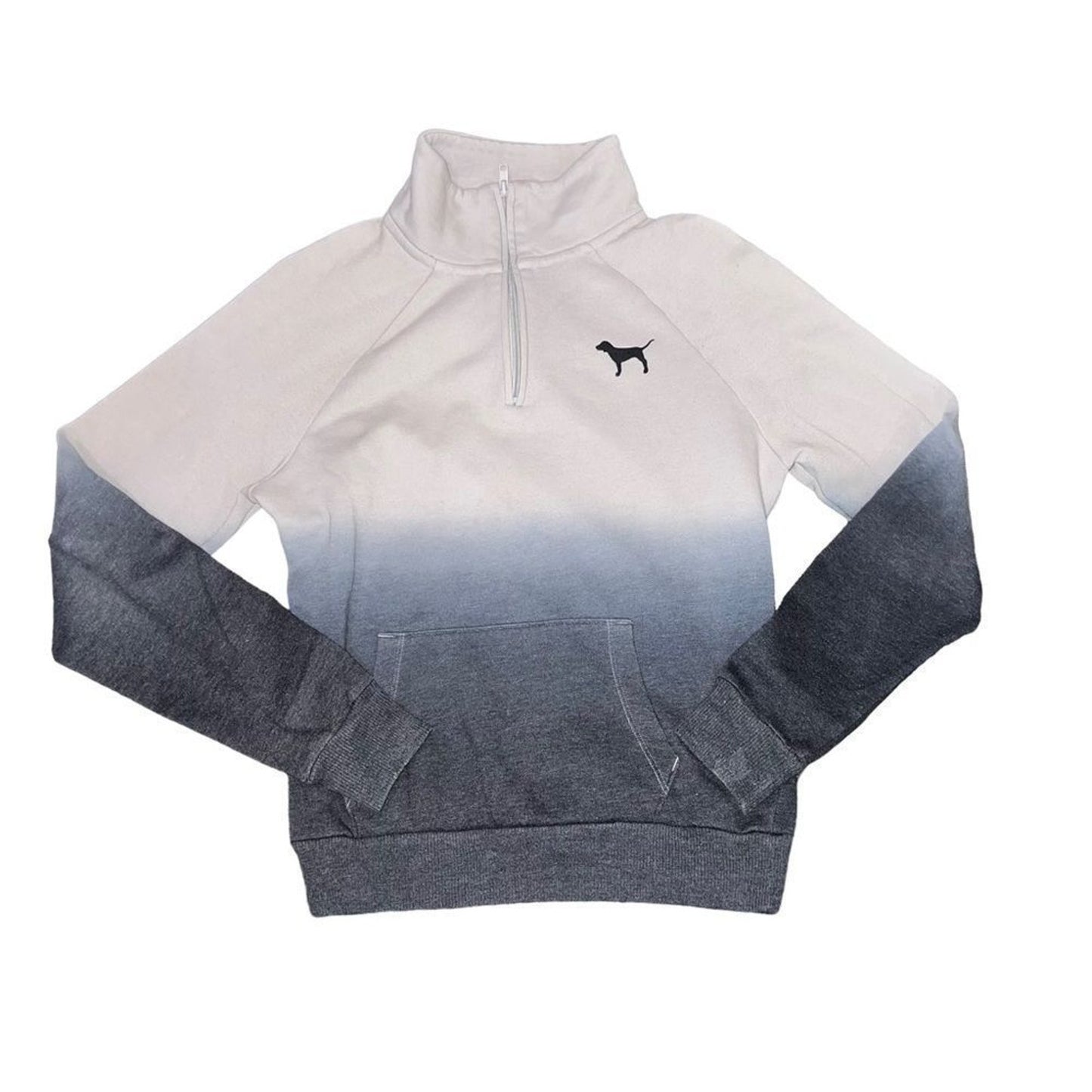 Victoria's Secret PINK Pullover Sweatshirt Womens XS Gray White Ombre