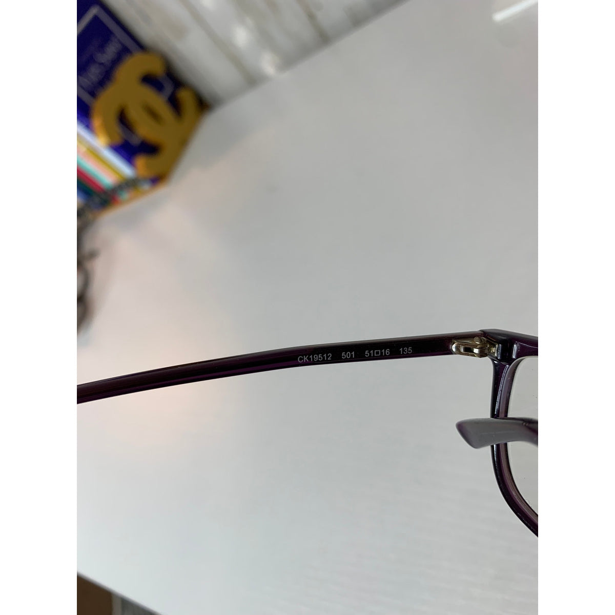 Calvin Klein Prescription Eyeglass Frames Unisex Purple Rectangular Everyday 51-16-135
