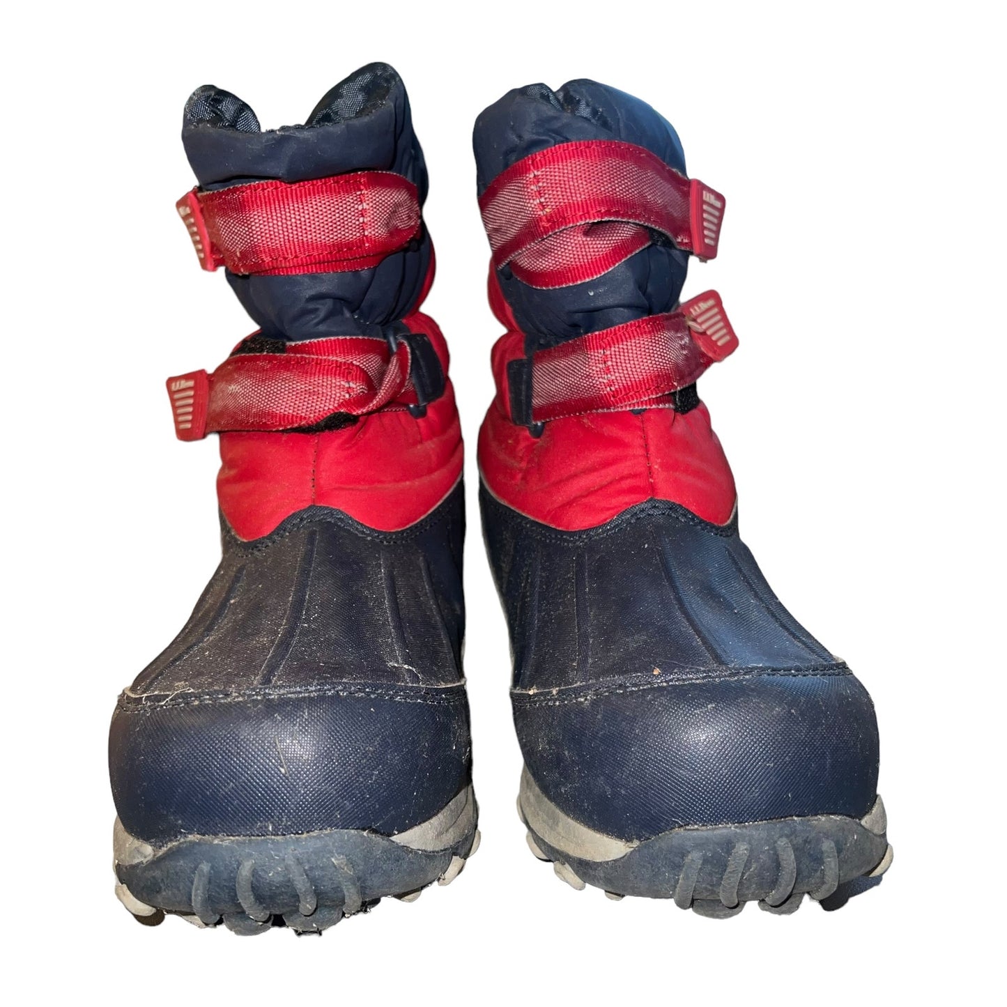 L.L.Bean Kids Size 6 Red/Navy Snow Tread Non-Slip Waterproof Winter Boots