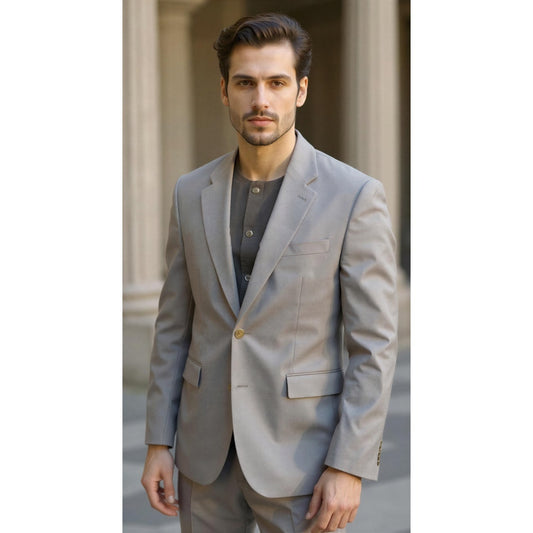 Ralph Lauren Men's Gray Wool Blend Blazer Jacket Size 42L Formal