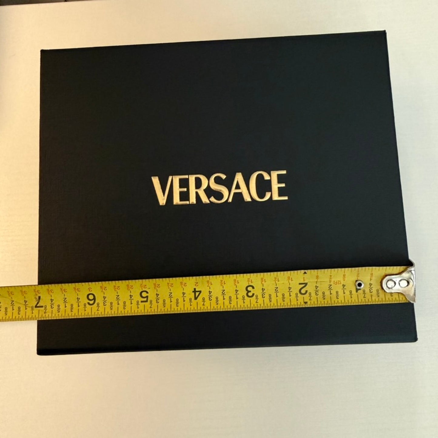 Versace Gift Box with Lid Black Gold Logo Luxury Packaging Storage Display