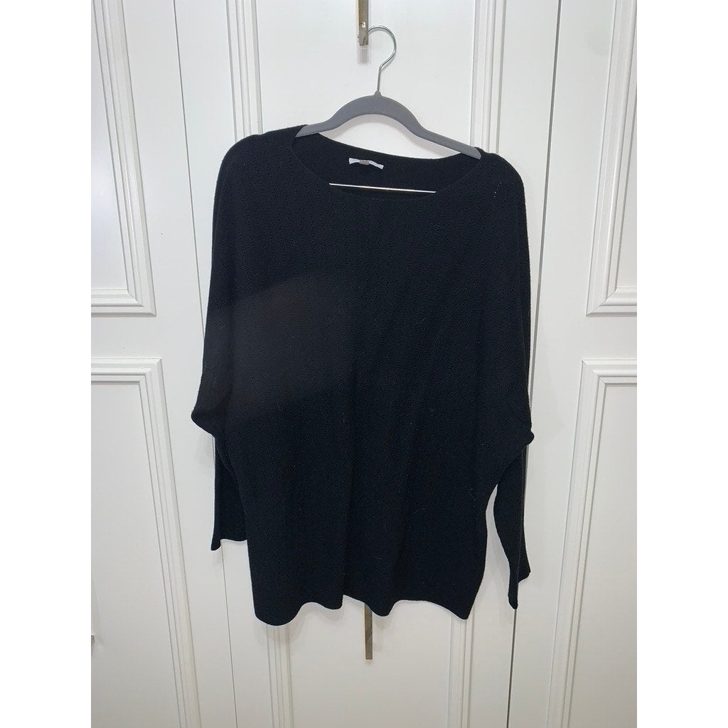 Vila Milano Women's 2XL Black Batwing Sleeve Knit Pullover Sweater