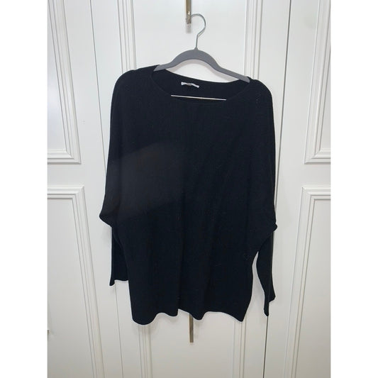 Vila Milano Women's 2XL Black Batwing Sleeve Knit Pullover Sweater