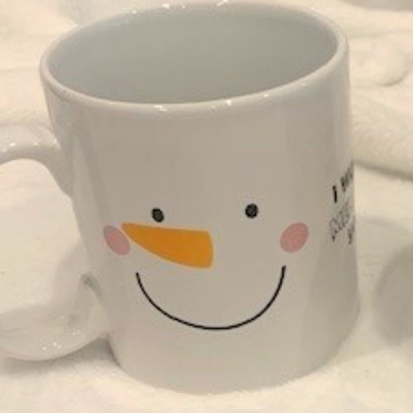 Set 2 "I would melt for you" snowman 16 oz mugs EUC