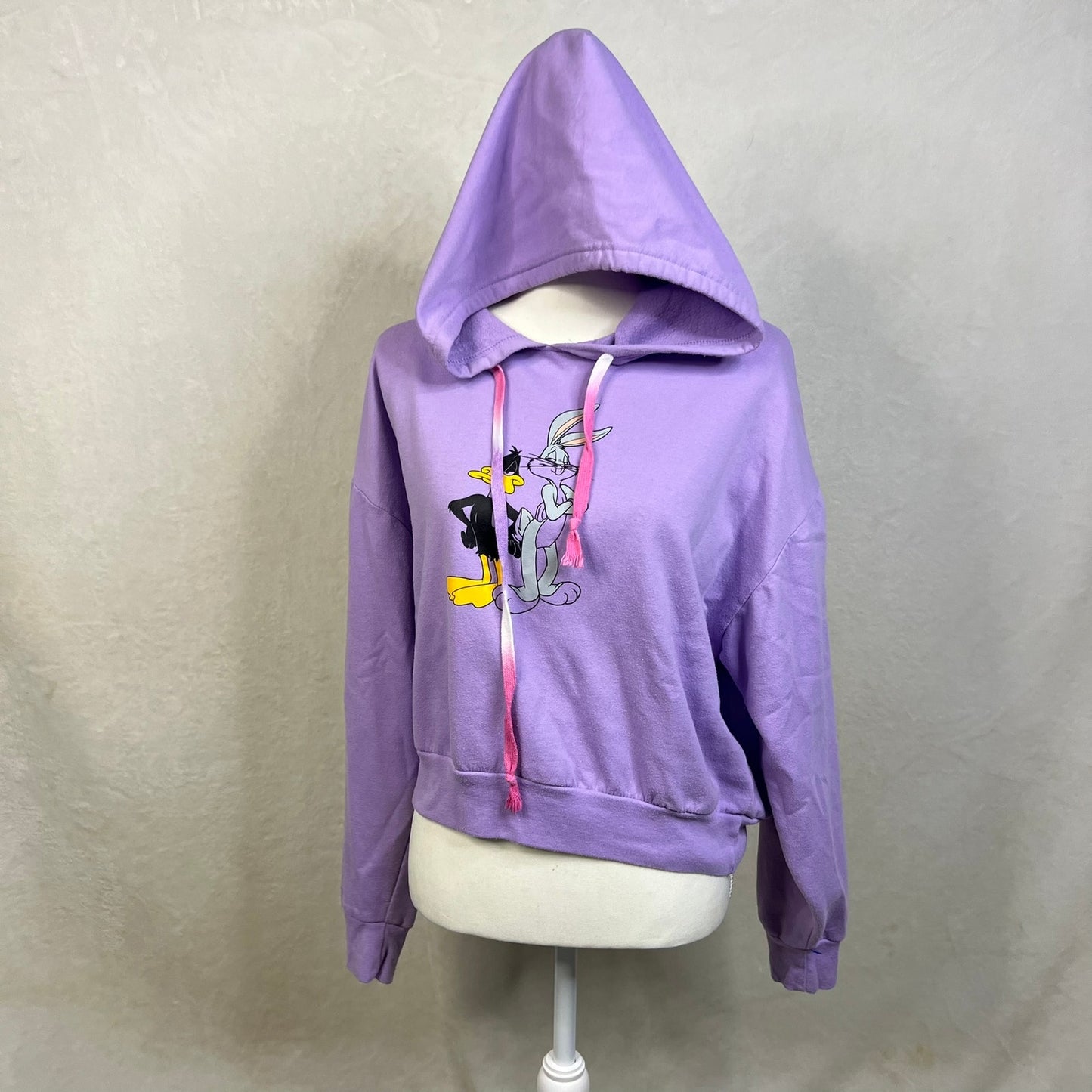 Looney Tunes Youth Size XXL Hoodie Bugs Bunny & Daffy Duck Purple