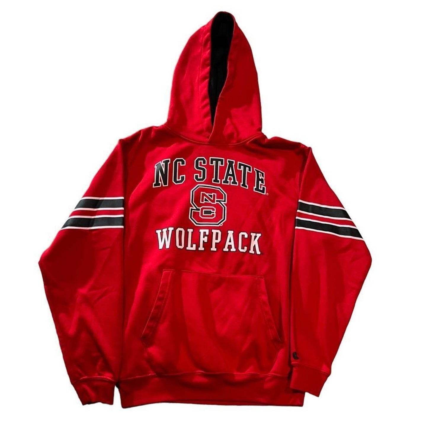 Colosseum Youth NC State Wolfpack Wrangler Pullover Hooded Sweatshirt-Red Size L