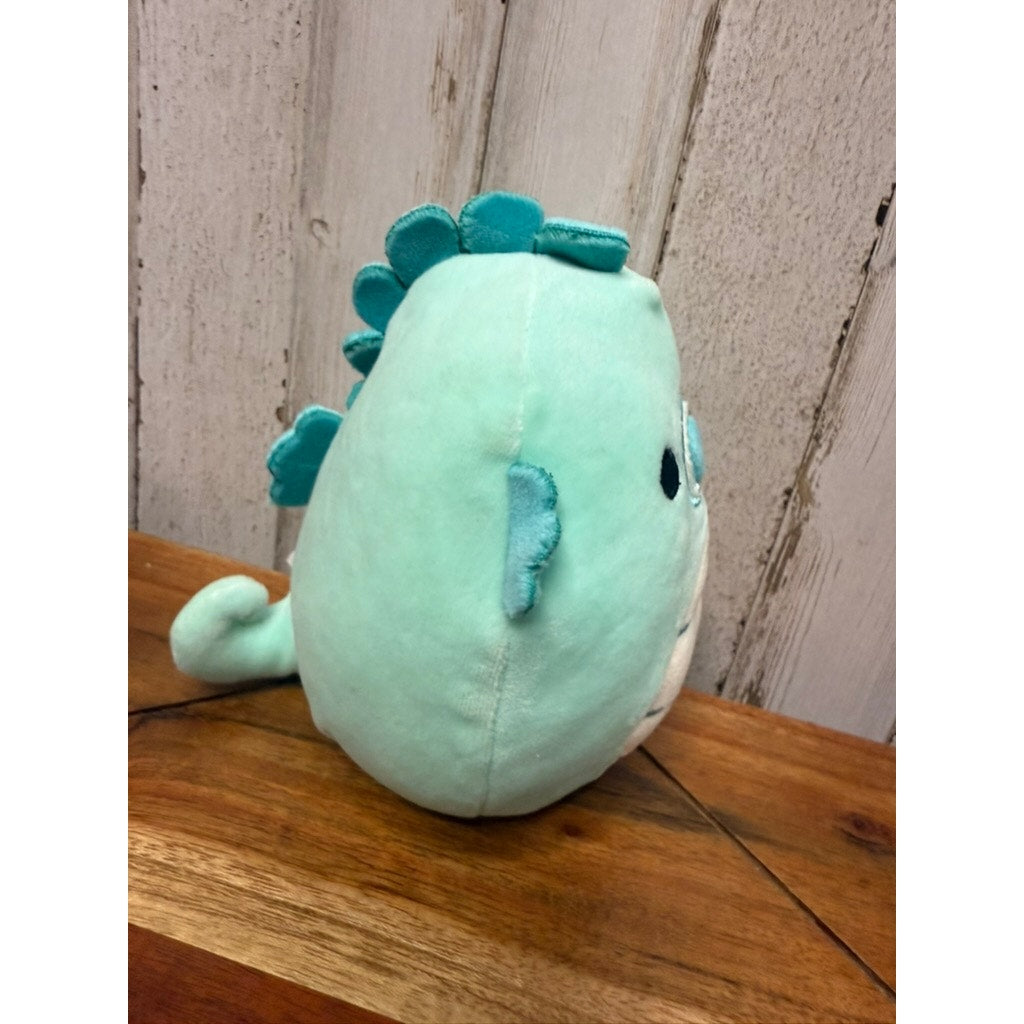 Squishmallows Sheldon Seahorse Plush Toy Blue Small 6" Washable