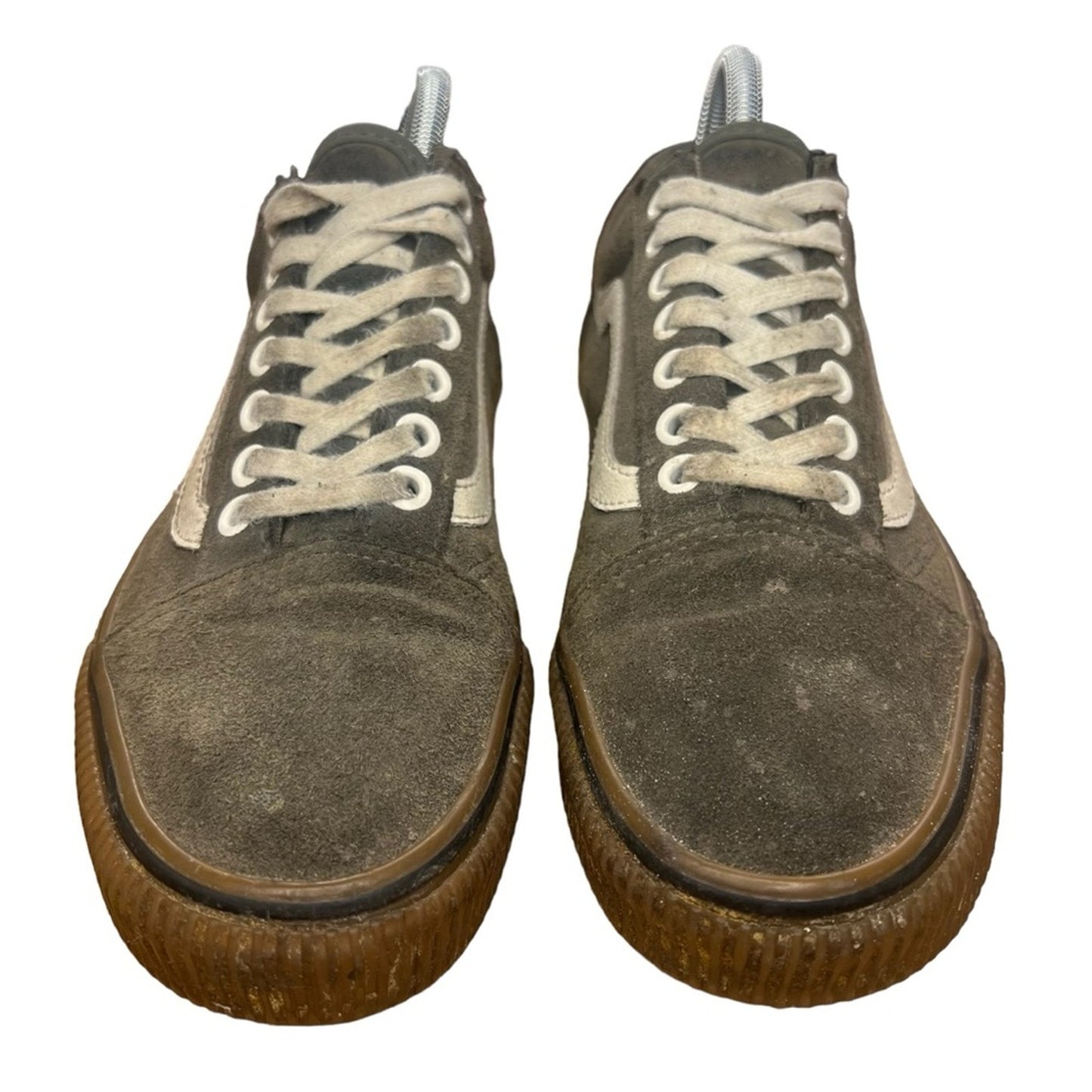 Vans Old Skool Skate Shoes Olive Green/White Gum Sole Low Top Men's 6.5