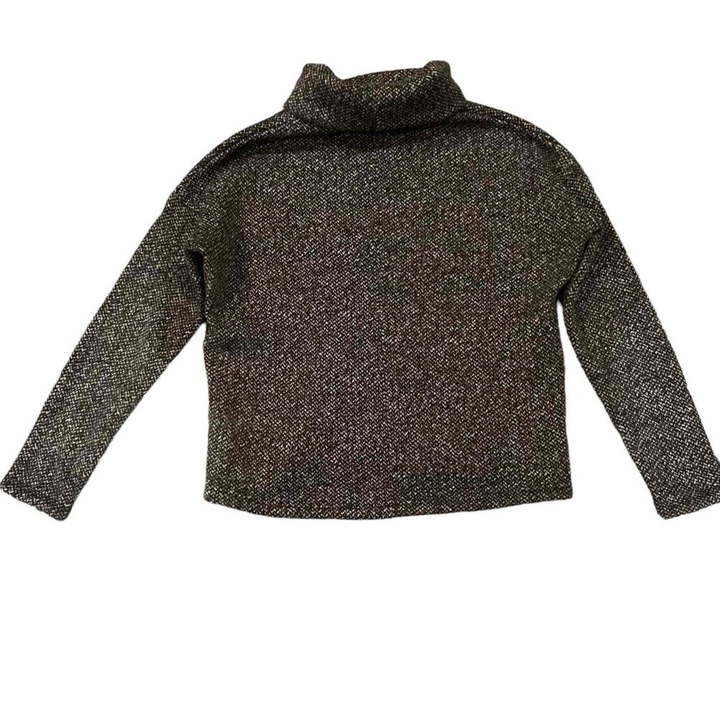 Columbia Sweater Womens Medium Brown Marled Cowl Neck Pullover Long Sleeve