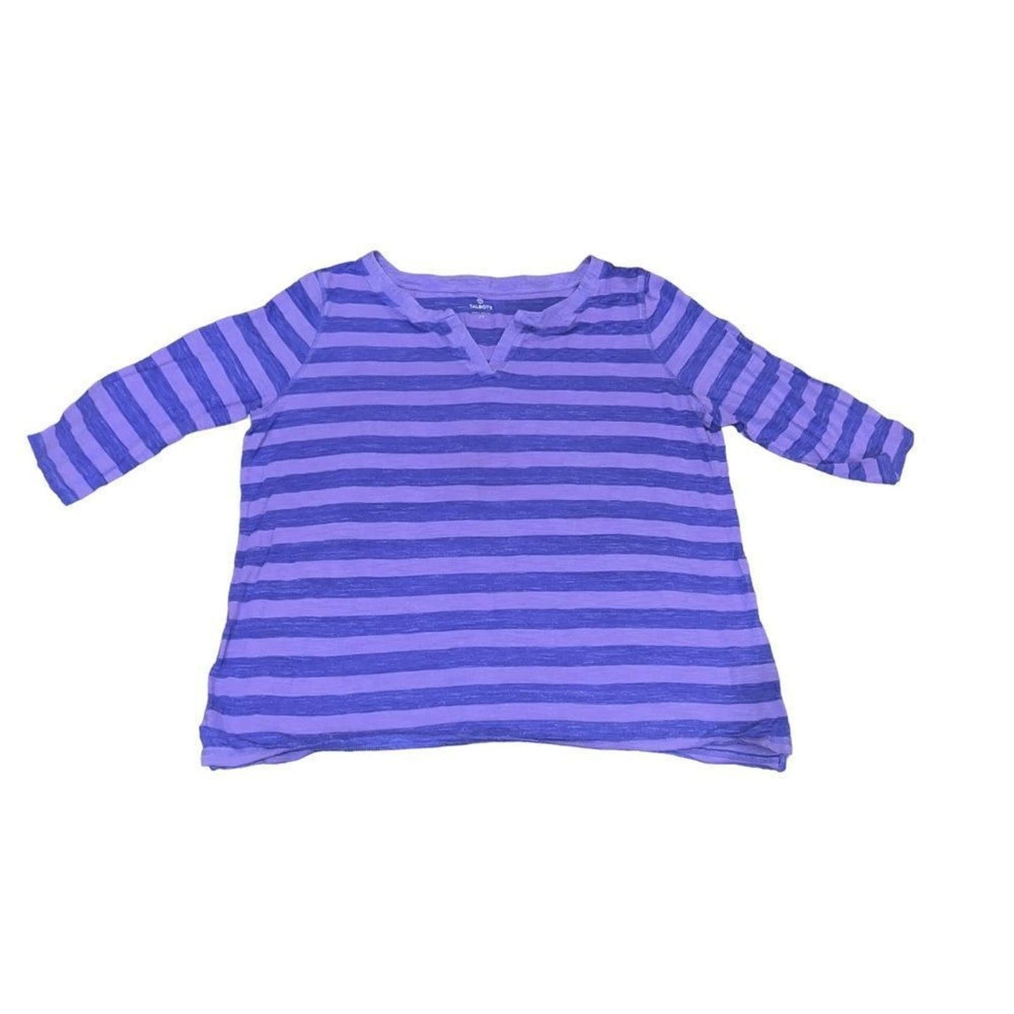 Talbots Purple Striped Quarter Sleeve Size 2X