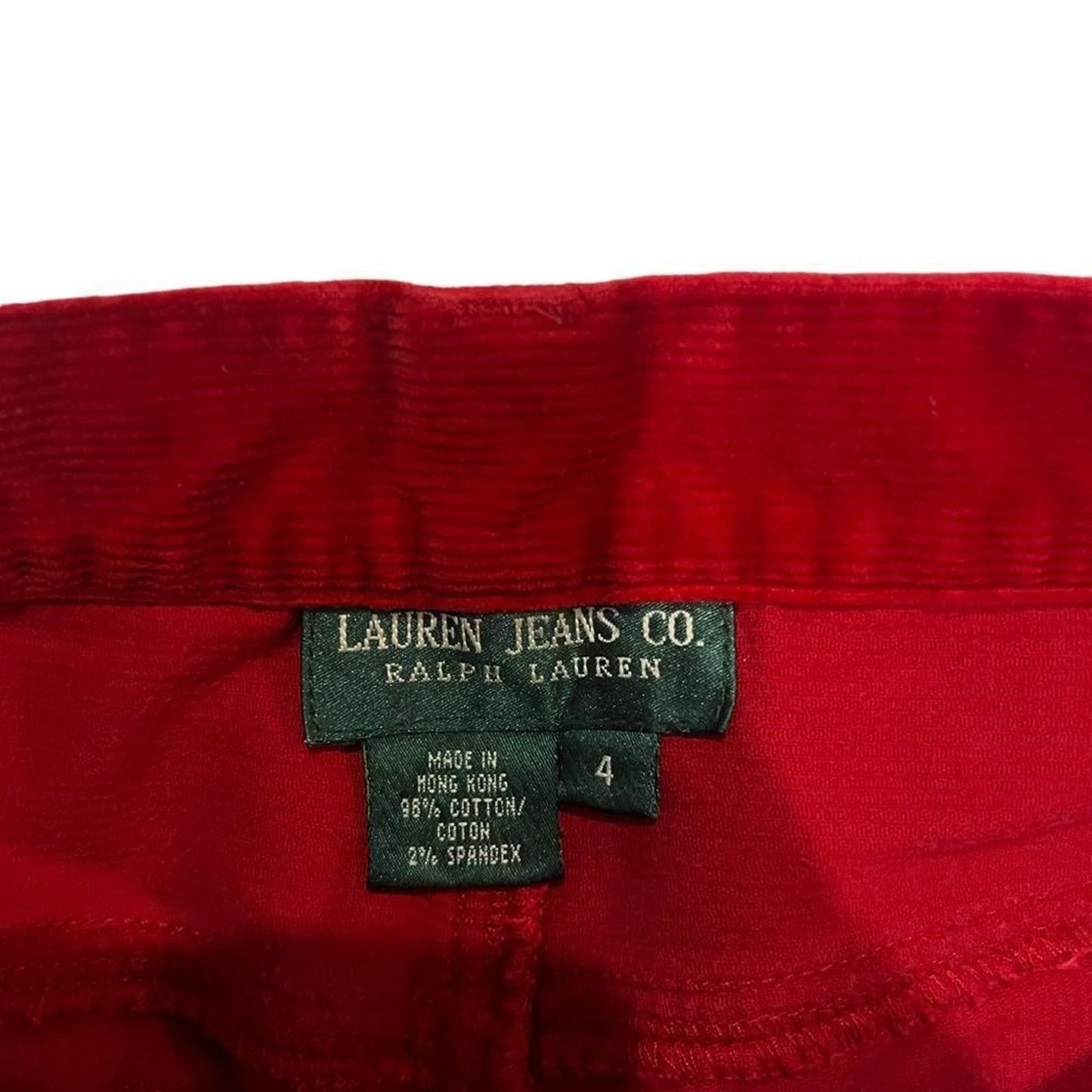 Lauren Jeans Co. Red Corduroy Pants Size 4