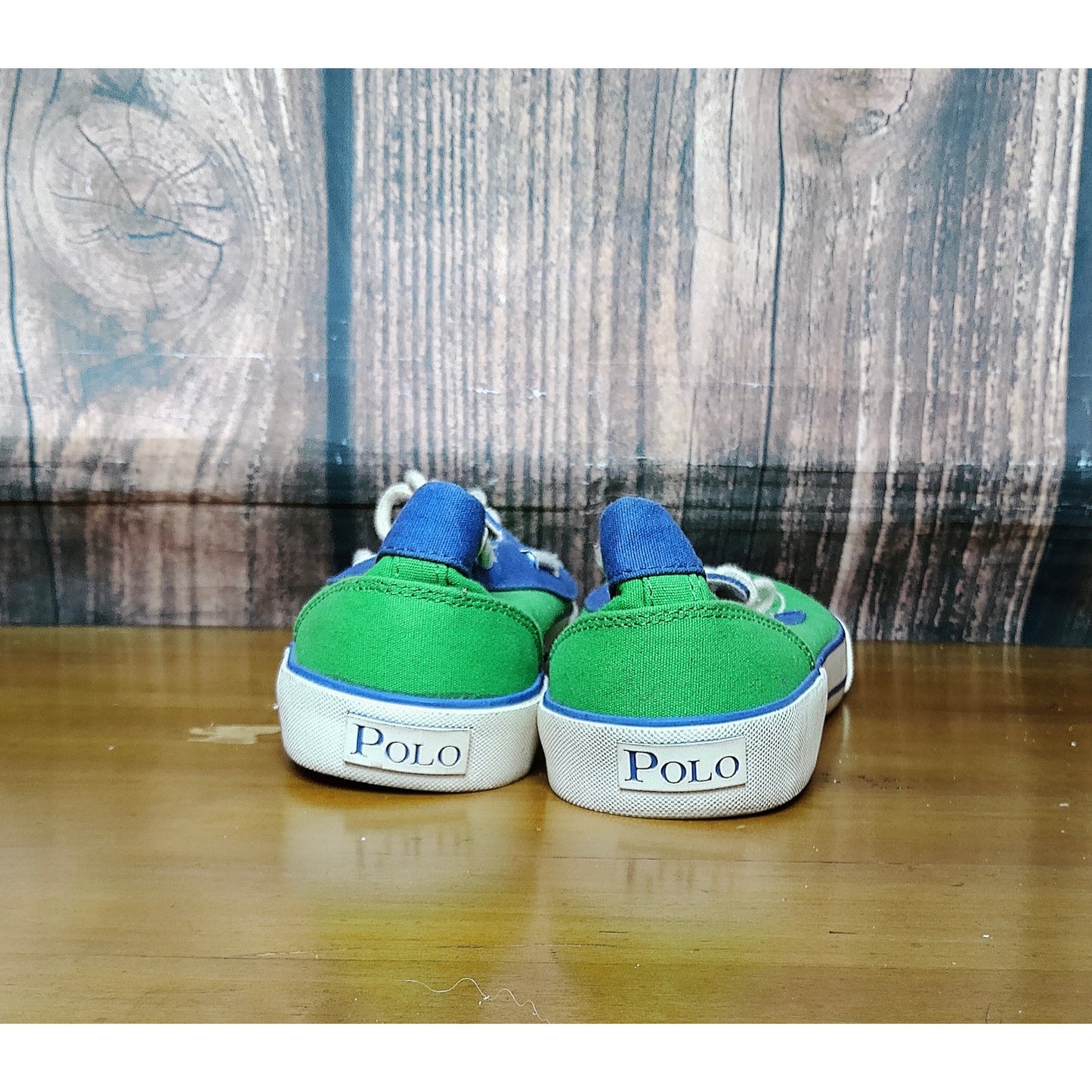 Polo Ralph Lauren Womens Boat Shoes Blue Green Size 9.5
