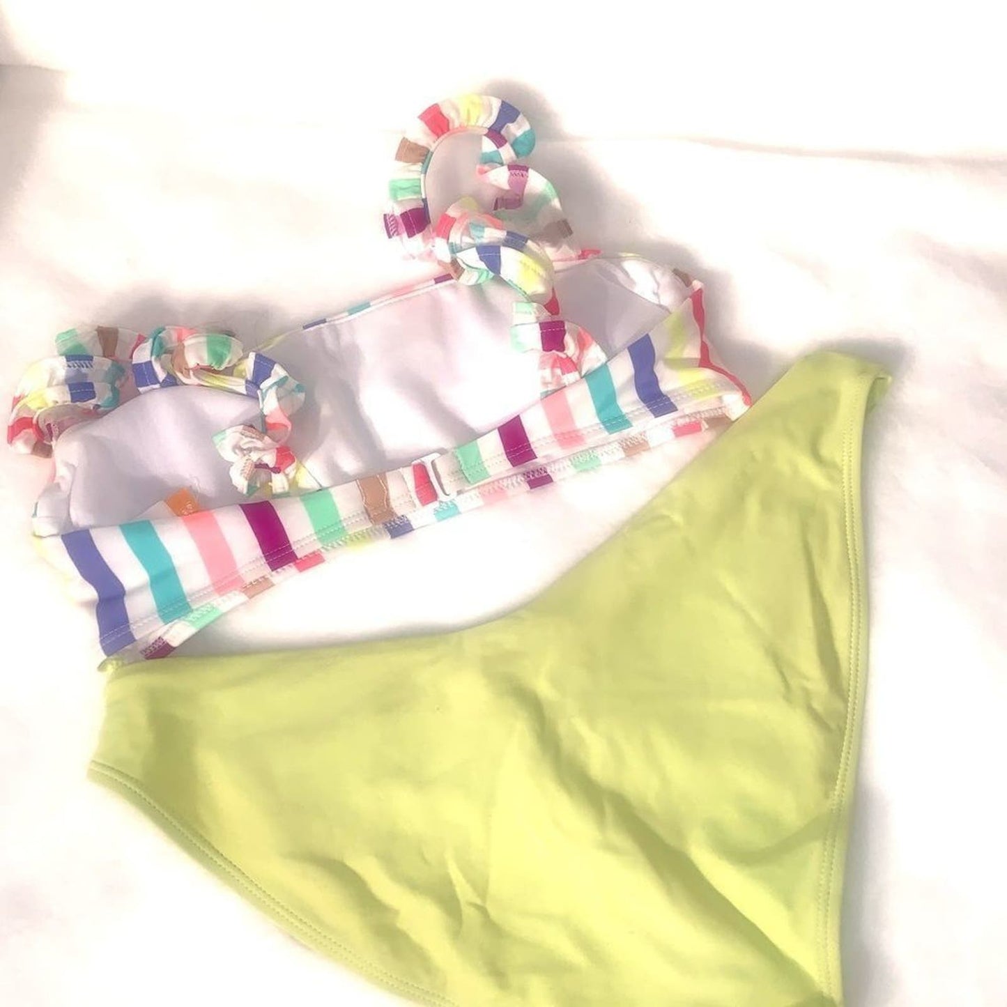 NoBo Neon Stripe Juniors Bikini