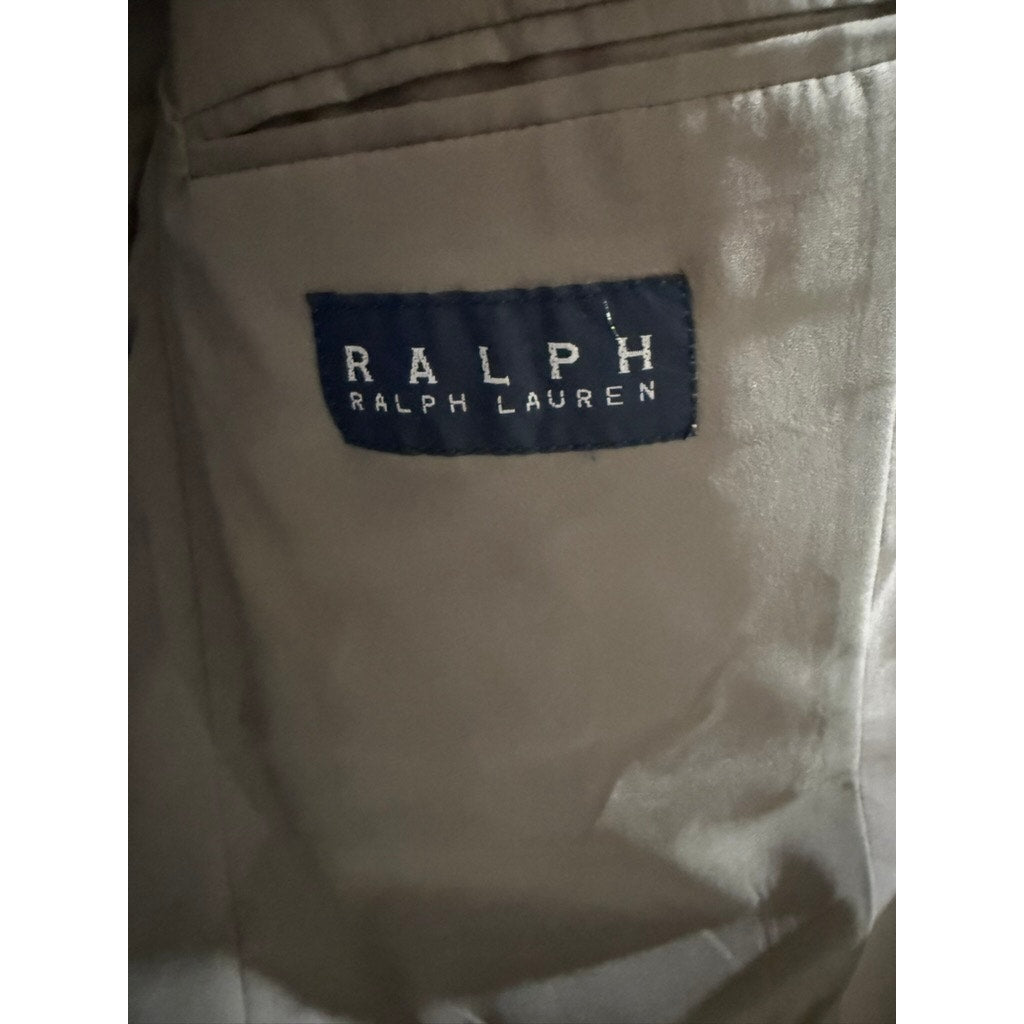 Ralph Lauren Men's Gray Wool Blend Blazer Jacket Size 42L Formal