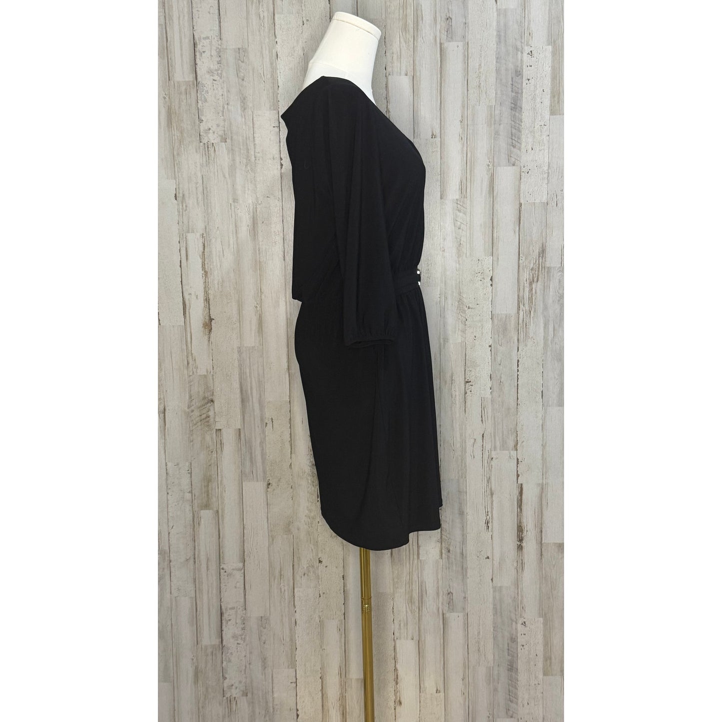 White House Black Market Women's Black Long Sleeve Dress Size Small