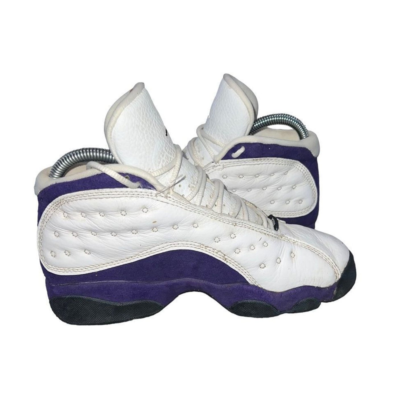 Air Jordan 13 Retro Lakers GS Youth Basketball Shoes White Black Purple Size 5Y