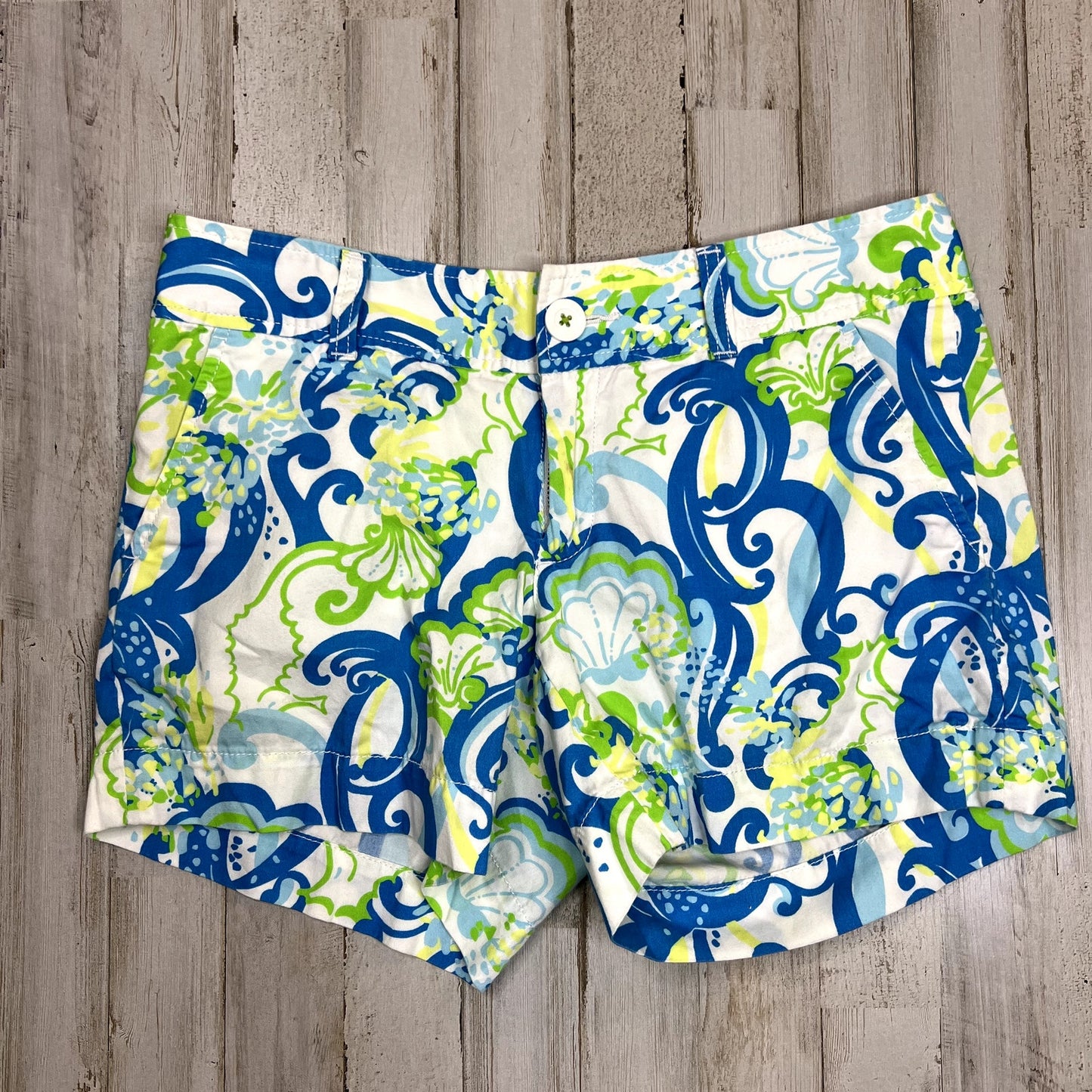 Lilly Pulitzer Callahan Shorts Women's 2 Crystal Coast Print Multicolor Chino