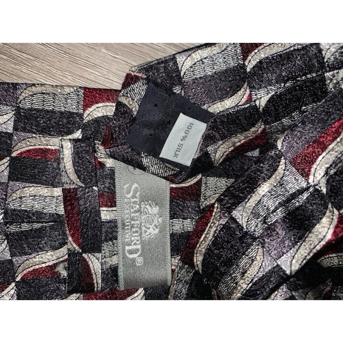Stafford Set of 4 Men's Designer Ties Geometric Pattern Multicolor