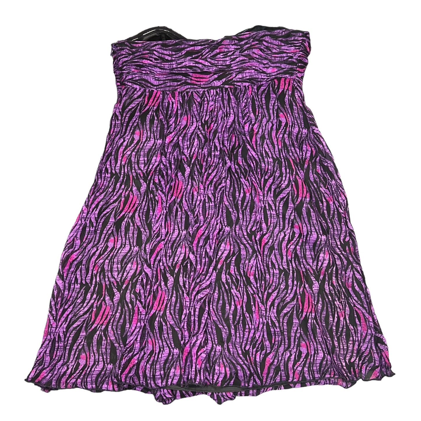 Express Women's Size 4 Strapless Purple & Black Flowy Mini Dress Party Cocktail