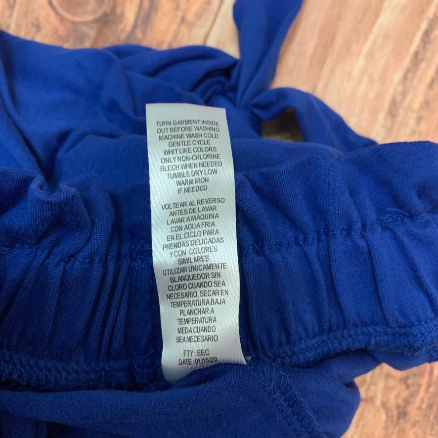 Jolie & Joy Blue Paperbag Waist Shorts Size 1X Tie Belt