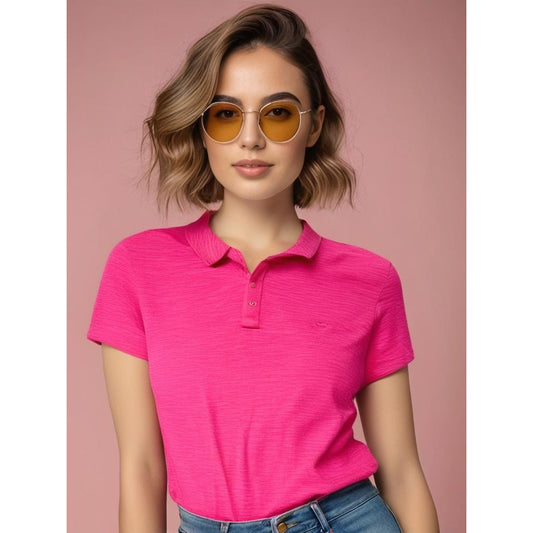 Vineyard Vines Women's  Medium Fuchsia Pink Short Sleeve Casual Polo Shirt