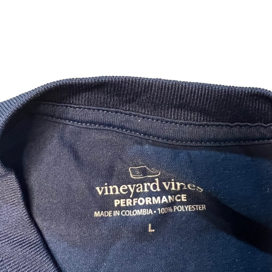 Vineyard Vines Boy's Large Navy Blue Performance Graphic Short Sleeve T-Shirt