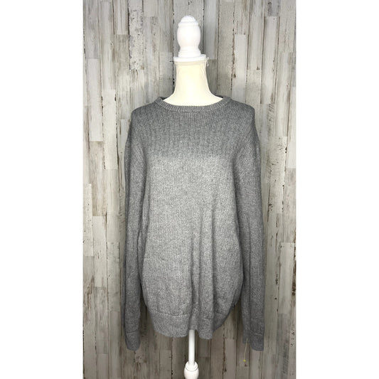 Chaps Women's Heather Gray Knit Pullover Sweater Size Large Long Sleeve