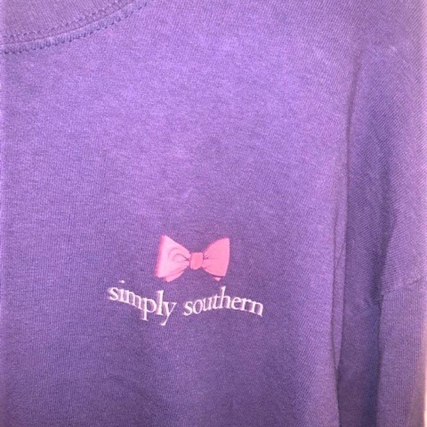 Simply Southern purple long sleeve tee EUC