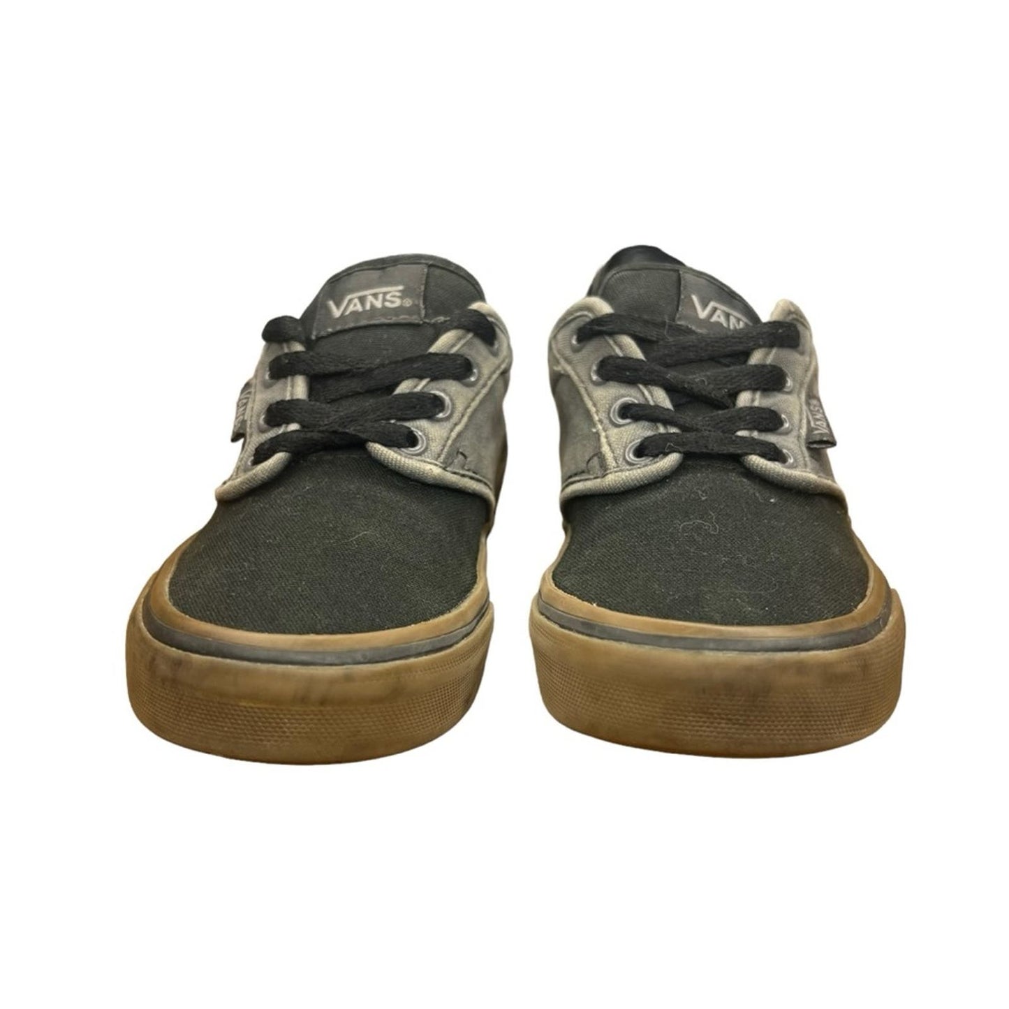 Vans Atwood Low Top Canvas Black Lace-up Sneakers Skate Shoes Youth Size 3.0