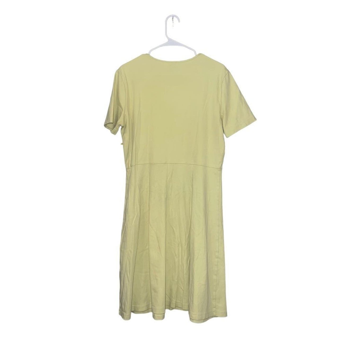 Land's End Yellow Fit and Flare Dress Size Large