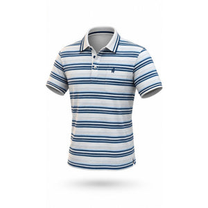 NWT Johnnie-O Hangin' Out Polo Shirt Women's Size 14 Blue & White Striped Golf