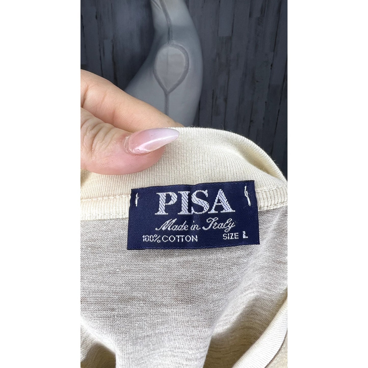 Vintage Pisa Made in Italy Men's Large Striped Short Sleeve Crewneck T-Shirt