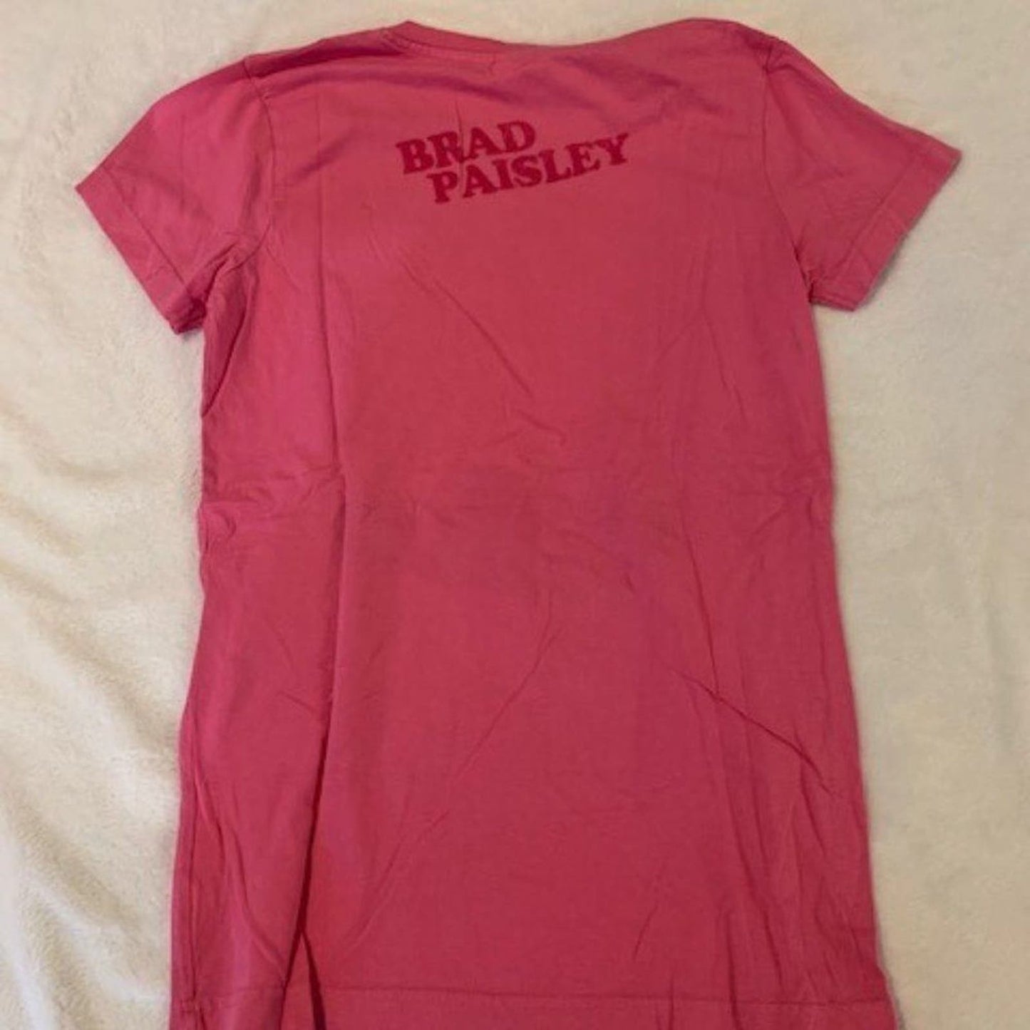 Brad Paisley 2012 Pink Concert Shirt L EUC