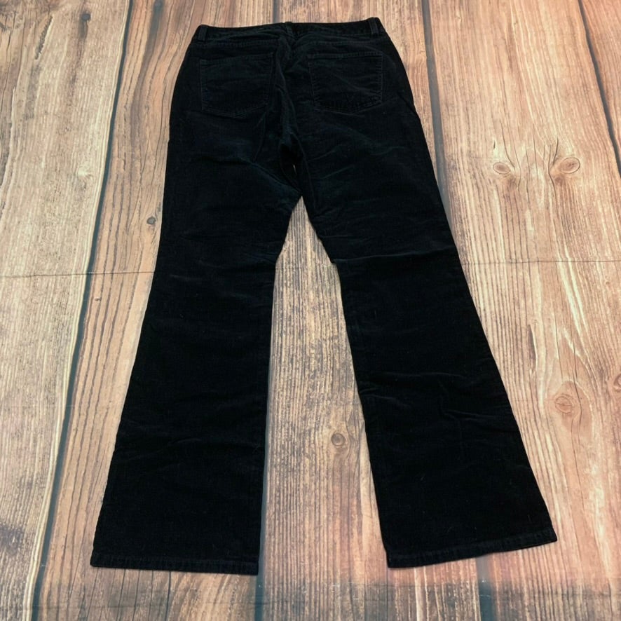 Talbots Pant Women Size 10 Black Curvy Straight Leg Mid Rise