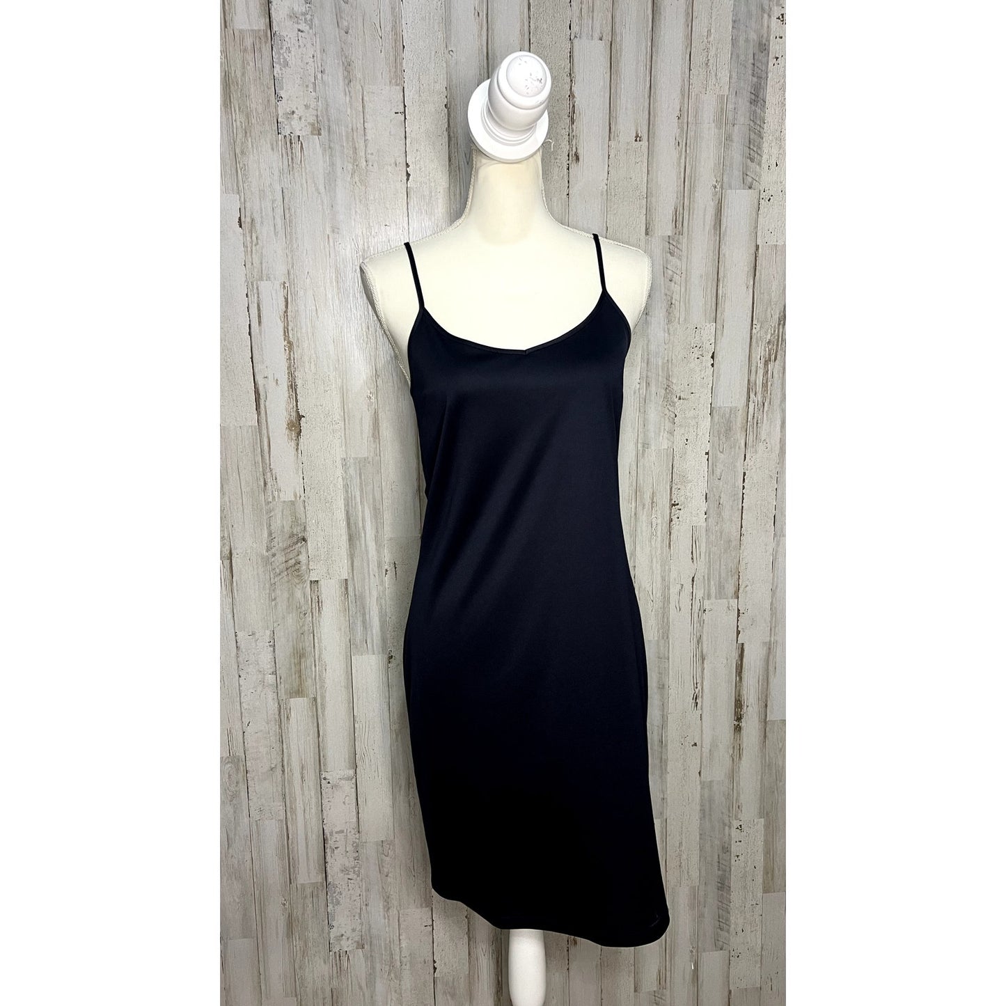 Banana Republic Women's Size 2 Navy Satin Slip Midi Dress Party Cocktail