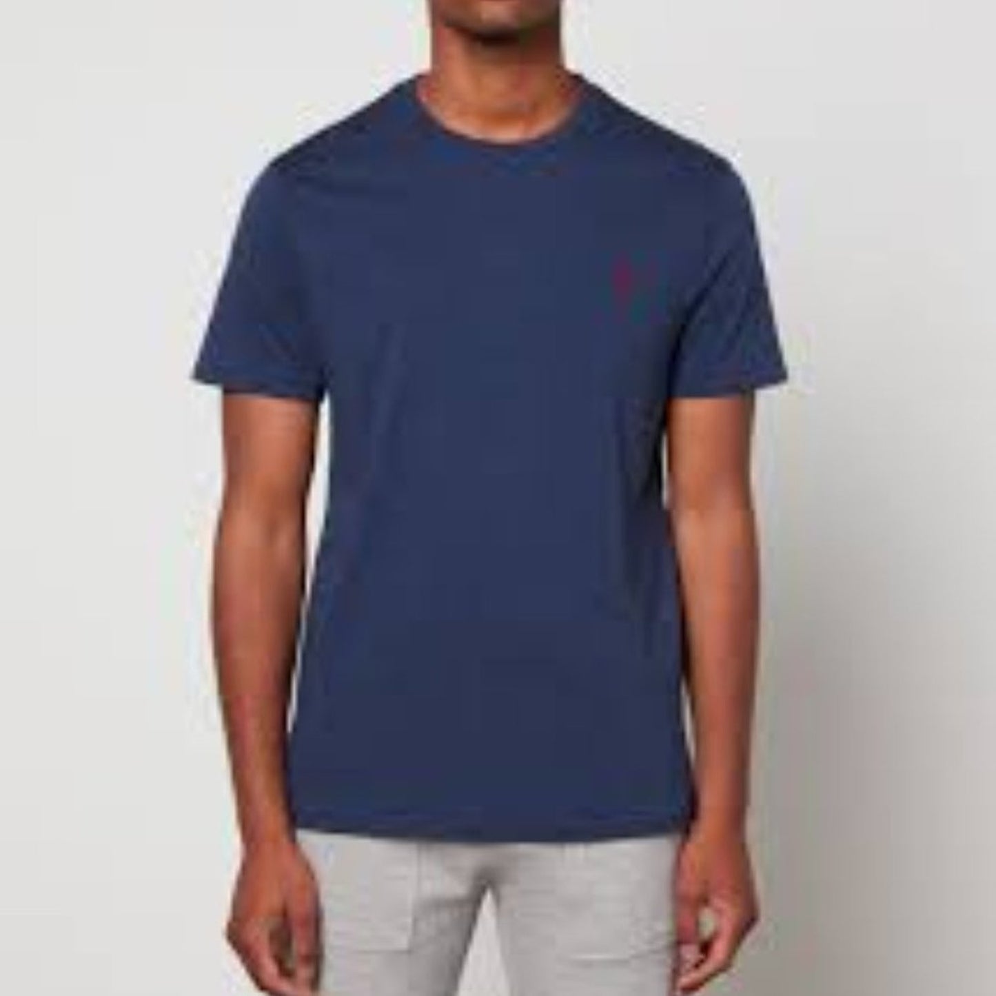Polo Ralph Lauren T-Shirt Men's XL Blue Heather Crewneck Pony Logo Slim