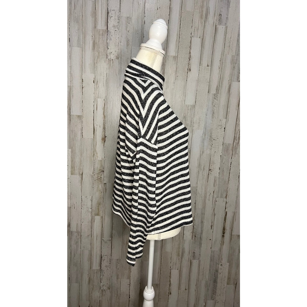 NWT Sanctuary Women's XS Metallic Stripe Turtleneck Sweater Multicolor