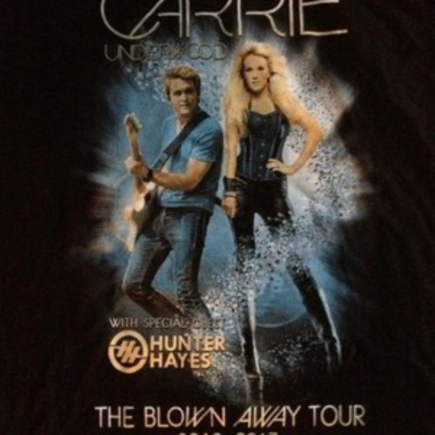 Hunter Hays 2012 black concert shirt XL EUC