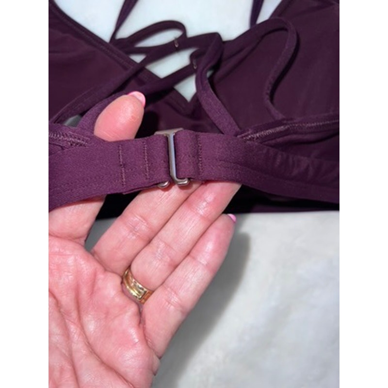 NWOT Calia Women's Purple Sports Bra Size Small Criss-Cross Front Activewear